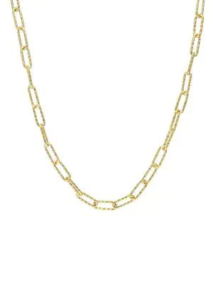 Concerto Bella Terra 18K Goldplated Sterling Silver Fancy Paperclip Chain  Necklace | Metropolis at Metrotown