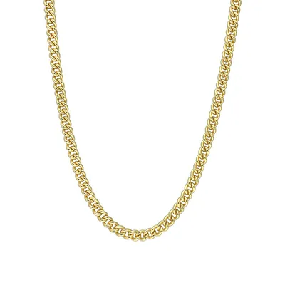 18K Goldplated Sterling Silver Curb Link Chain Necklace - 24-Inch