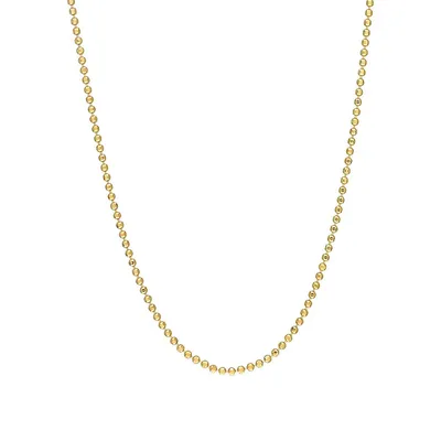 18K Goldplated Sterling Silver Ball Chain Necklace - 16-Inch x 1.5MM