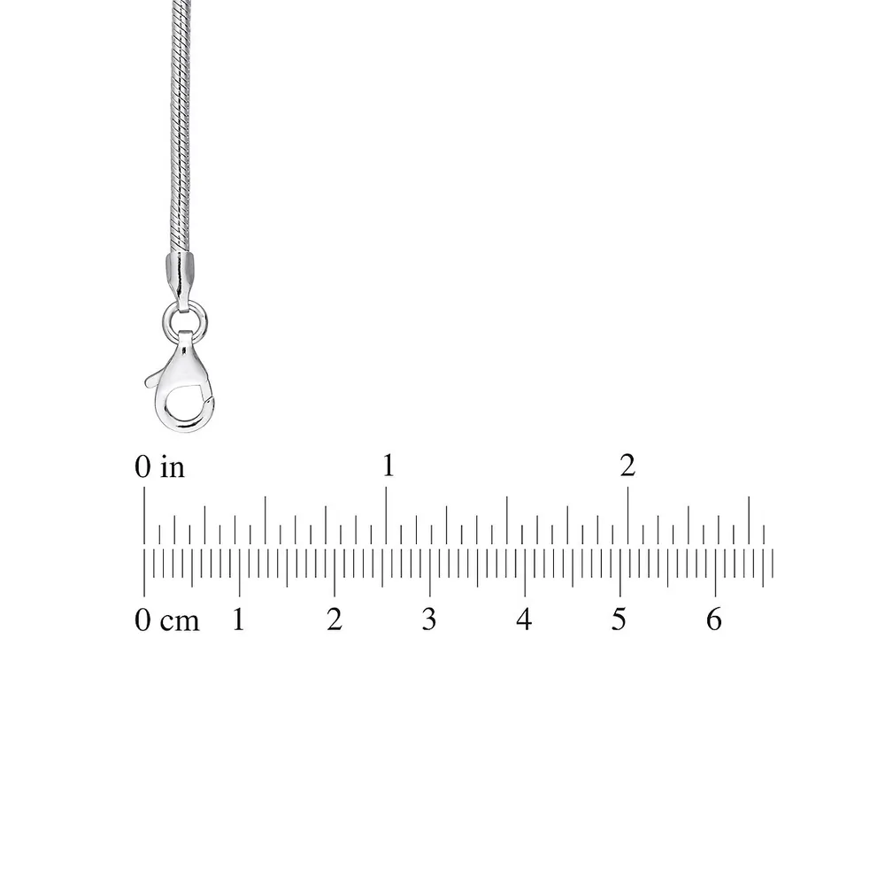 Sterling Silver Snake Chain Bracelet - 7.5-Inch x 1.9MM