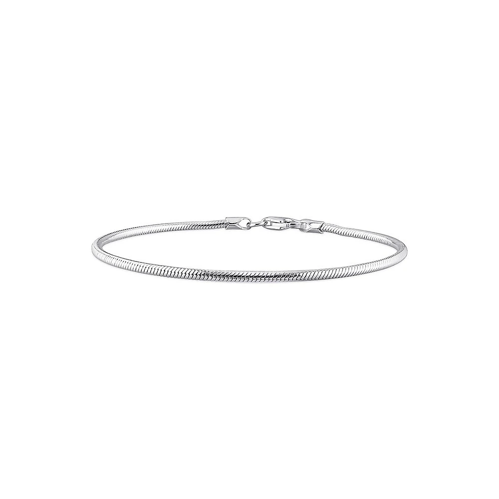 Sterling Silver Snake Chain Bracelet - 7.5-Inch x 1.9MM