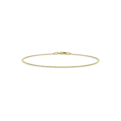 18K Goldplated Sterling Silver Ball Chain Anklet
