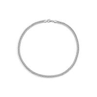 Sterling Silver Fancy Curb Link Chain Necklace - 18-Inch x 5.7MM