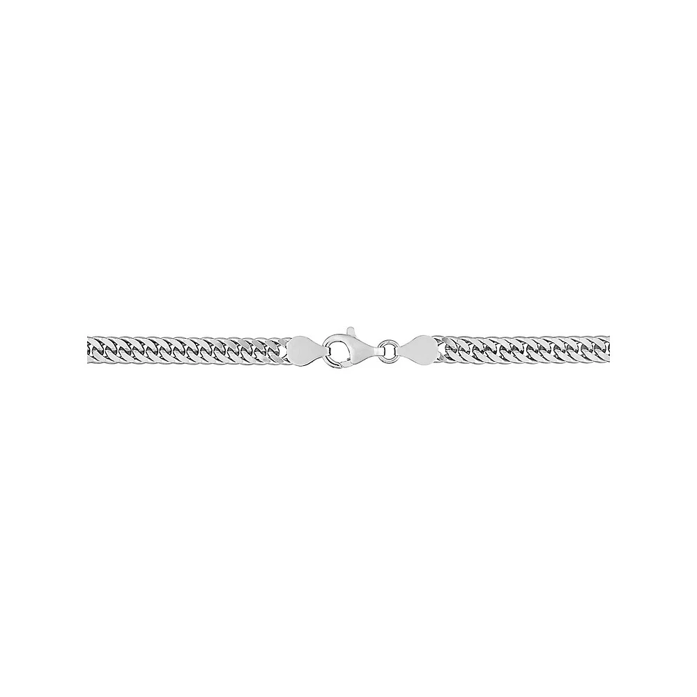 Sterling Silver Fancy Curb Link Chain Necklace - 18-Inch x 5.7MM