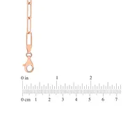 18K Rose Goldplated Sterling Silver Paperclip Chain Necklace