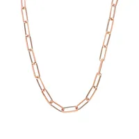 18K Rose Goldplated Sterling Silver Paperclip Chain Necklace