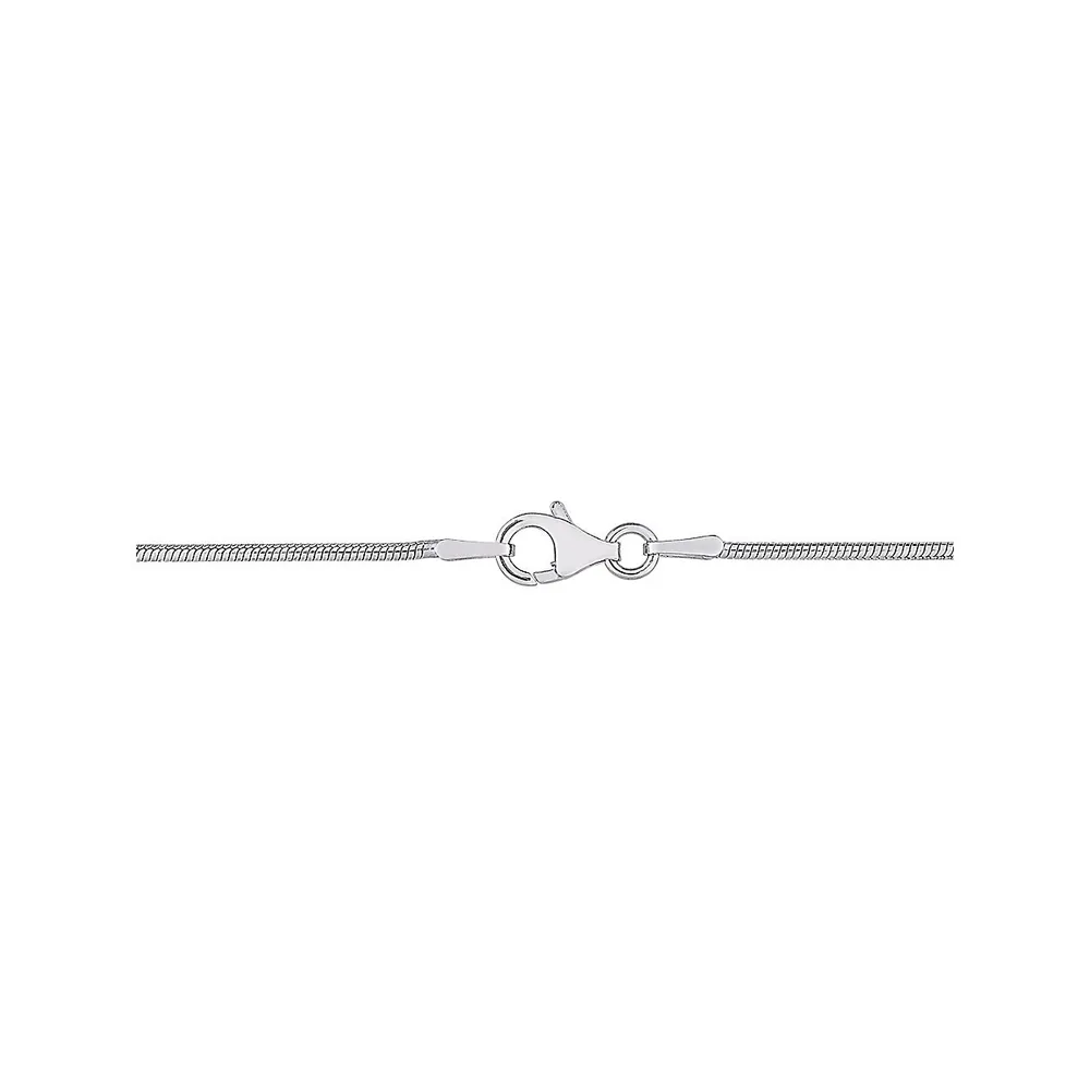 Sterling Silver Snake Chain Bracelet - 9-Inch x 1.2MM