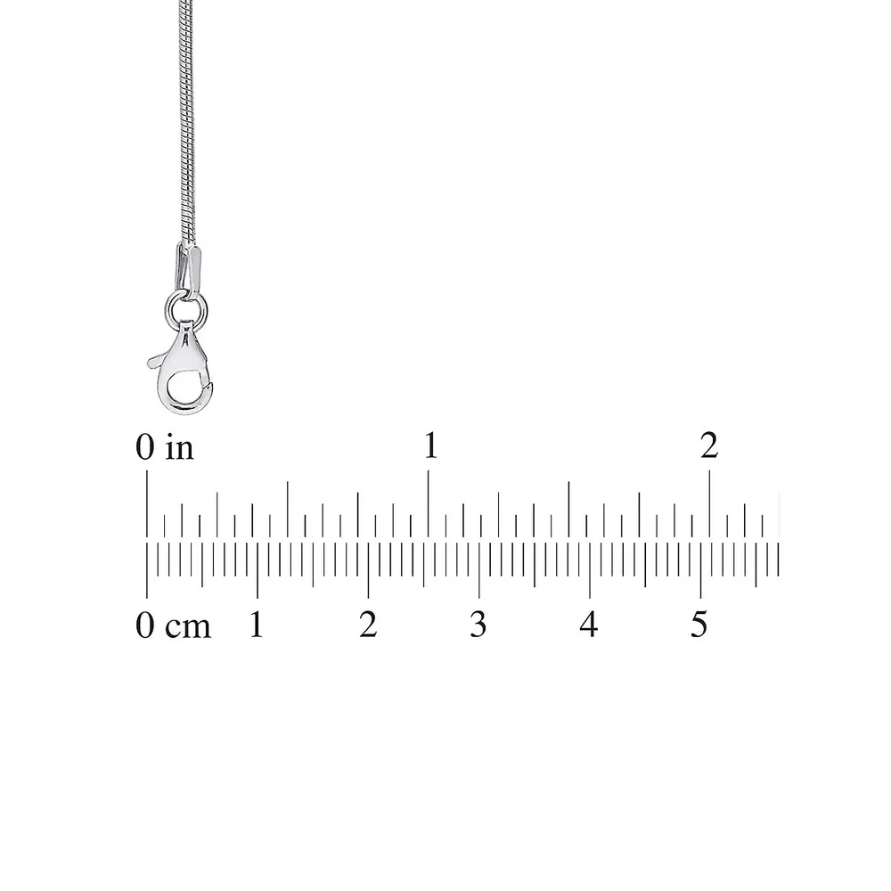 Sterling Silver Snake Chain Bracelet - 9-Inch x 1.2MM