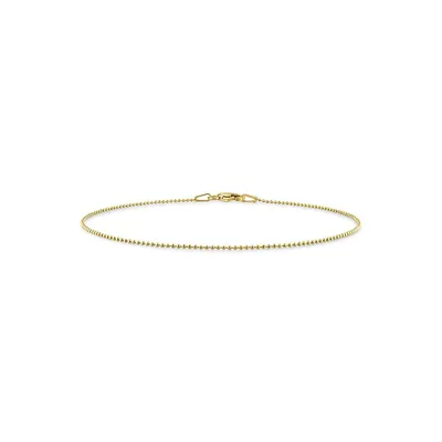 18K Goldplated Sterling Silver Ball Chain Bracelet - 9-Inch