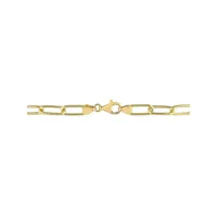 18K Goldplated Sterling Silver Paperclip Chain Bracelet - 7.5-Inch x 6MM