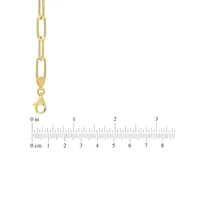 18K Goldplated Sterling Silver Paperclip Chain Bracelet - 7.5-Inch x 6MM