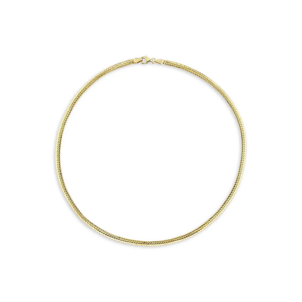 18K Goldplated Sterling Silver Herringbone Chain Necklace