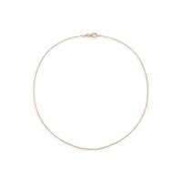 18K Rose Goldplated Sterling Silver Ball Chain Necklace - 16-Inch x 1MM