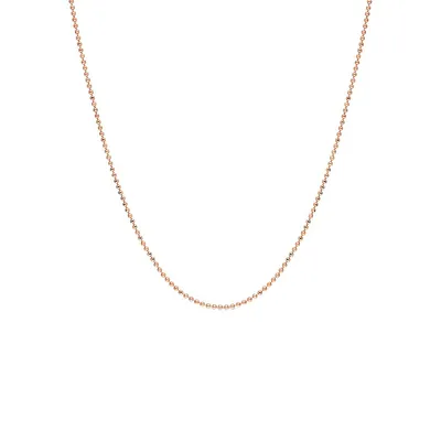 18K Rose Goldplated Sterling Silver Ball Chain Necklace