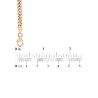 18K Rose Goldplated Sterling Silver Curb Chain Bracelet - 9-Inch x 4.4MM