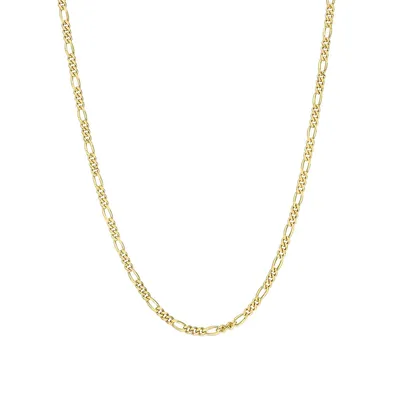 18K Goldplated Sterling Silver Figaro Chain Necklace