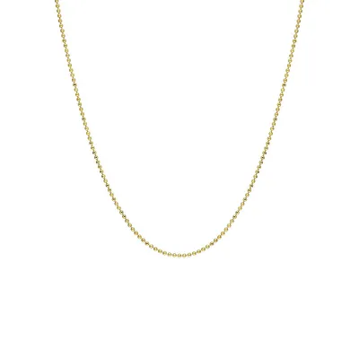 18K Goldplated Sterling Silver Ball Chain Necklace - 16-Inch