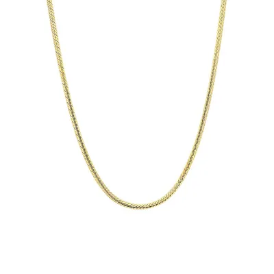 18K Goldplated Sterling Silver Herringbone Chain Necklace
