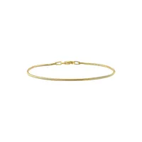 Goldtone Snake Chain Bracelet - 7.5-Inch x 1.2MM