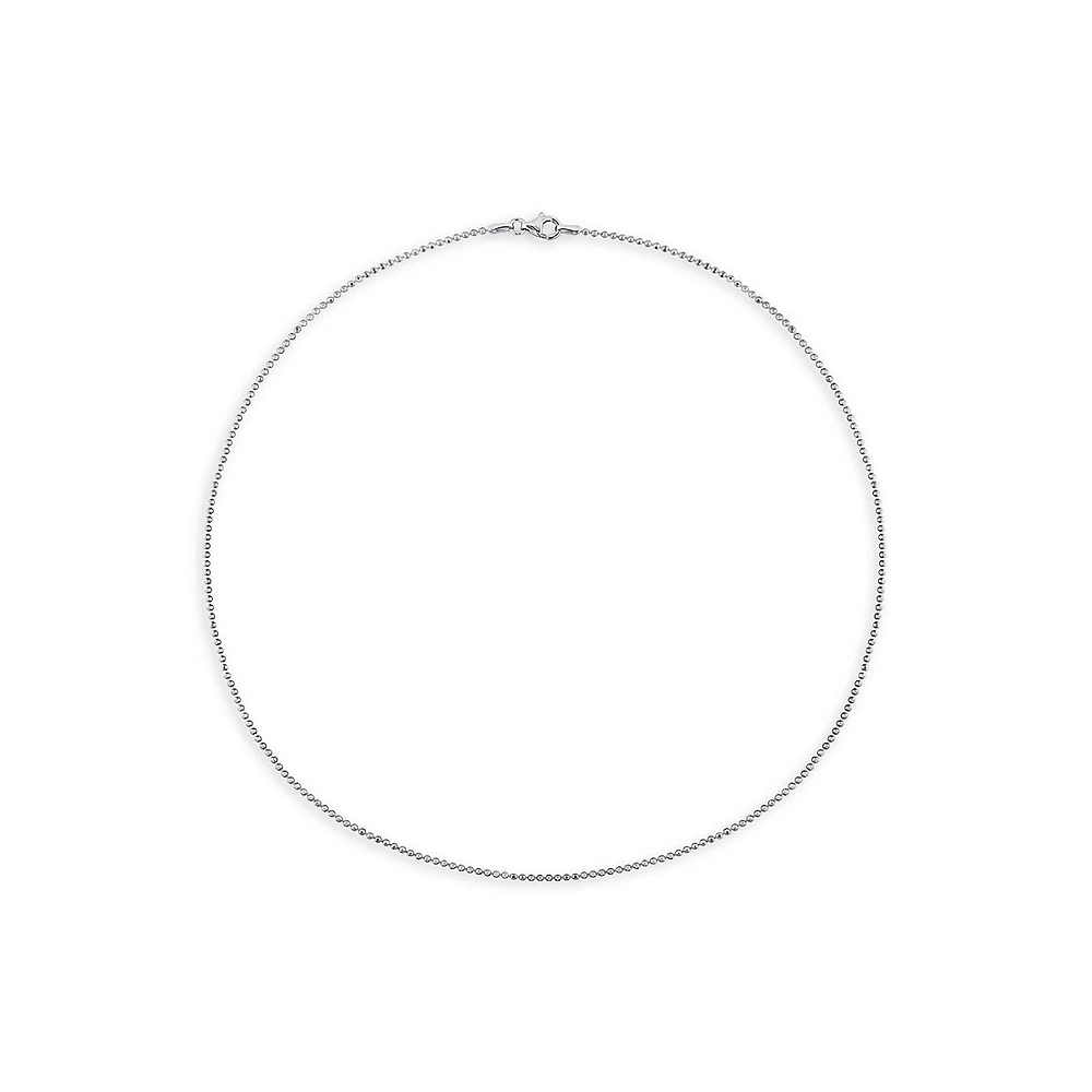 Sterling Silver Ball Chain Necklace - 18-Inch x 1.5MM