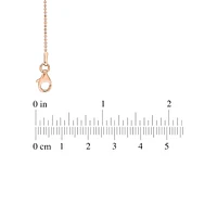 18K Rose Goldplated Sterling Silver Ball Chain Bracelet - 9-Inch x 1MM