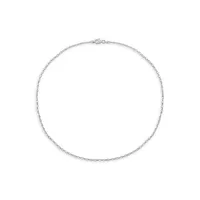 Sterling Silver Figaro Chain Necklace - 16-Inch x 2MM