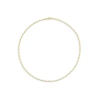 18K Goldplated Sterling Silver Figaro Chain Necklace