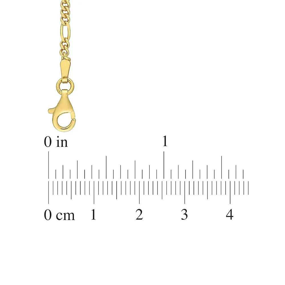 18K Goldplated Sterling Silver Figaro Chain Necklace