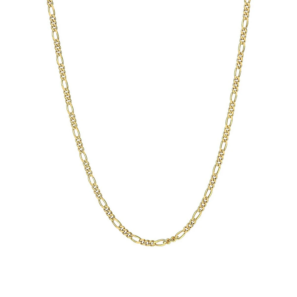 18K Goldplated Sterling Silver Figaro Chain Necklace