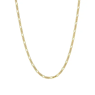 18K Goldplated Sterling Silver Figaro Chain Necklace - 20-Inch