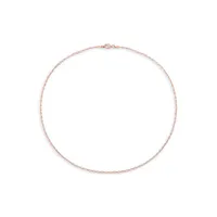 18K Rose Goldplated Sterling Silver Figaro Chain Necklace - 18-Inch x 2MM