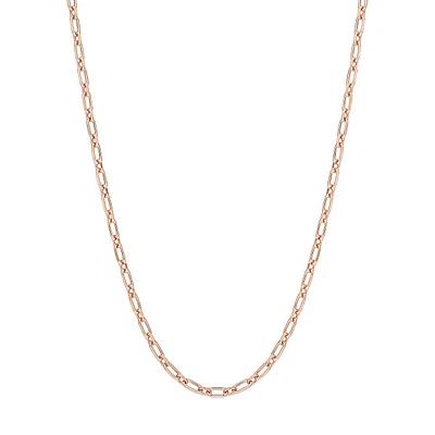 18K Rose Goldplated Sterling Silver Figaro Chain Necklace - 18-Inch x 2MM