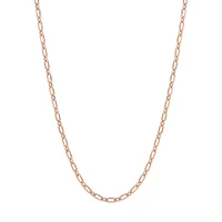 18K Rose Goldplated Sterling Silver Figaro Chain Necklace - 18-Inch x 2MM