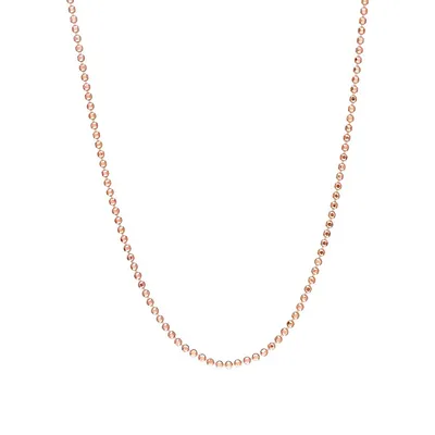 18K Rose Goldplated Sterling Silver Ball Chain Necklace - 18-Inch