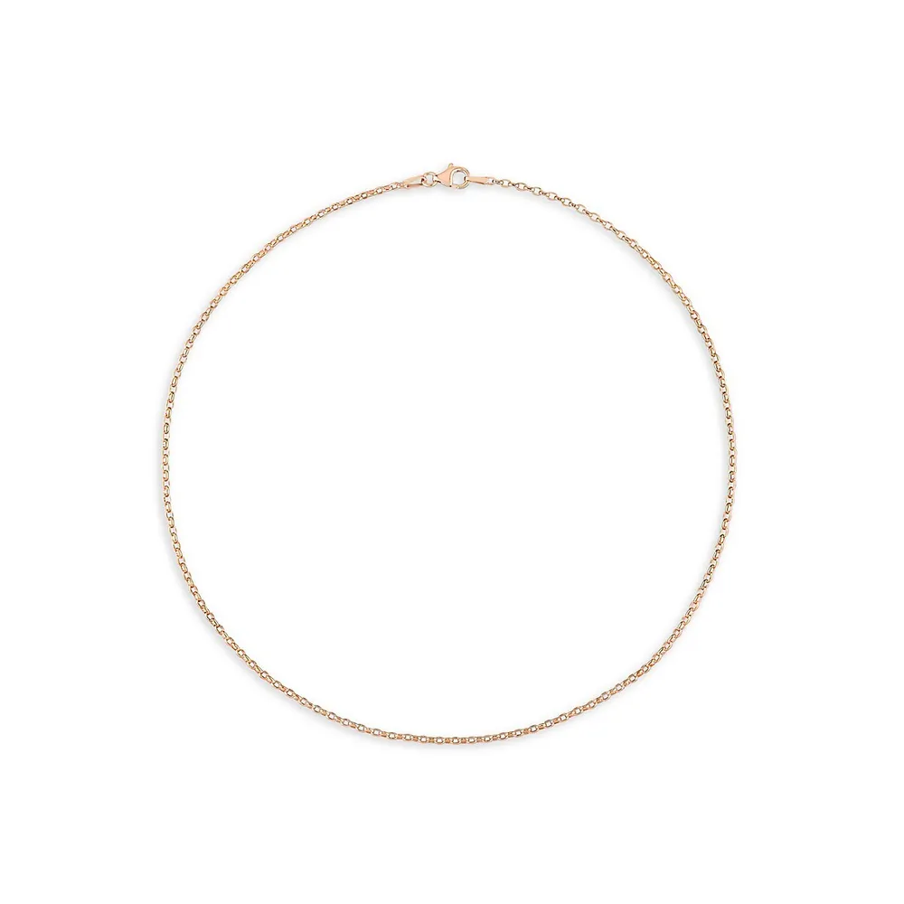 18K Rose Goldplated Sterling Silver Rolo Chain Necklace