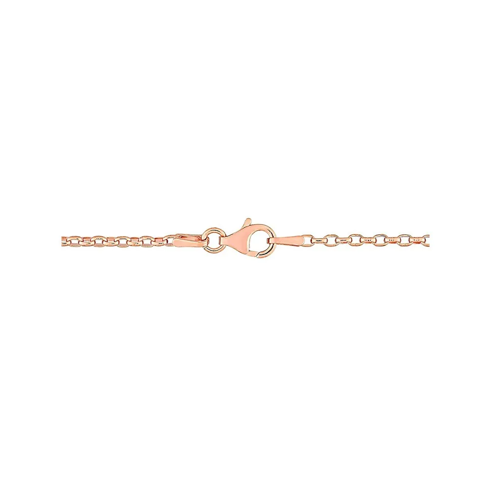 18K Rose Goldplated Sterling Silver Rolo Chain Necklace