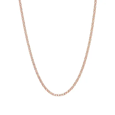 18K Rose Goldplated Sterling Silver Rolo Chain Necklace