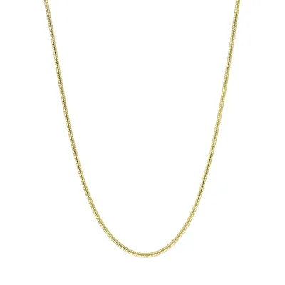 18K Yellow Goldplated Sterling Silver Snake Chain Necklace