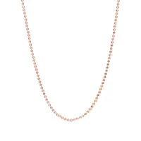 Rose Goldplated Sterling Silver Ball Chain Necklace - 20-Inch x 1.5MM