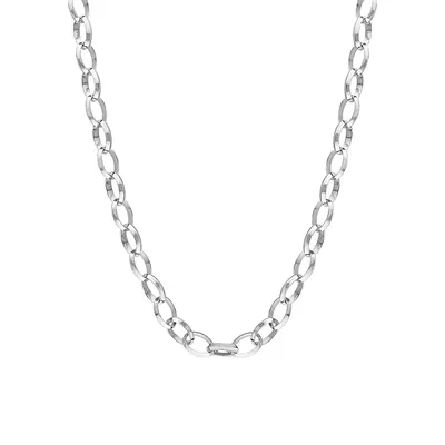 Sterling Silver Rolo Chain Necklace - 24-Inch
