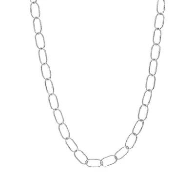 Sterling Silver Twisted Rolo Chain Necklace - 30-Inch