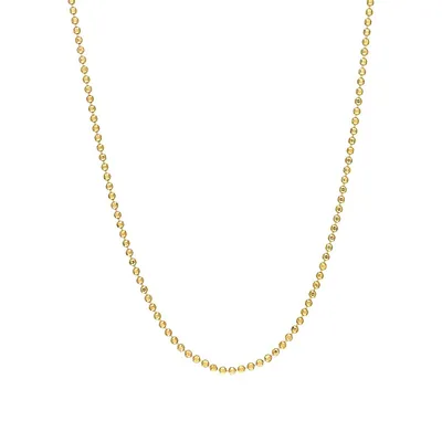 18K Goldplated Sterling Silver Ball Chain Necklace - 18-Inch x 1.5MM
