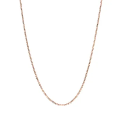 18K Rose Goldplated Sterling Silver Snake Chain Necklace