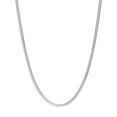 Sterling Silver Snake Chain Necklace - 16-Inch