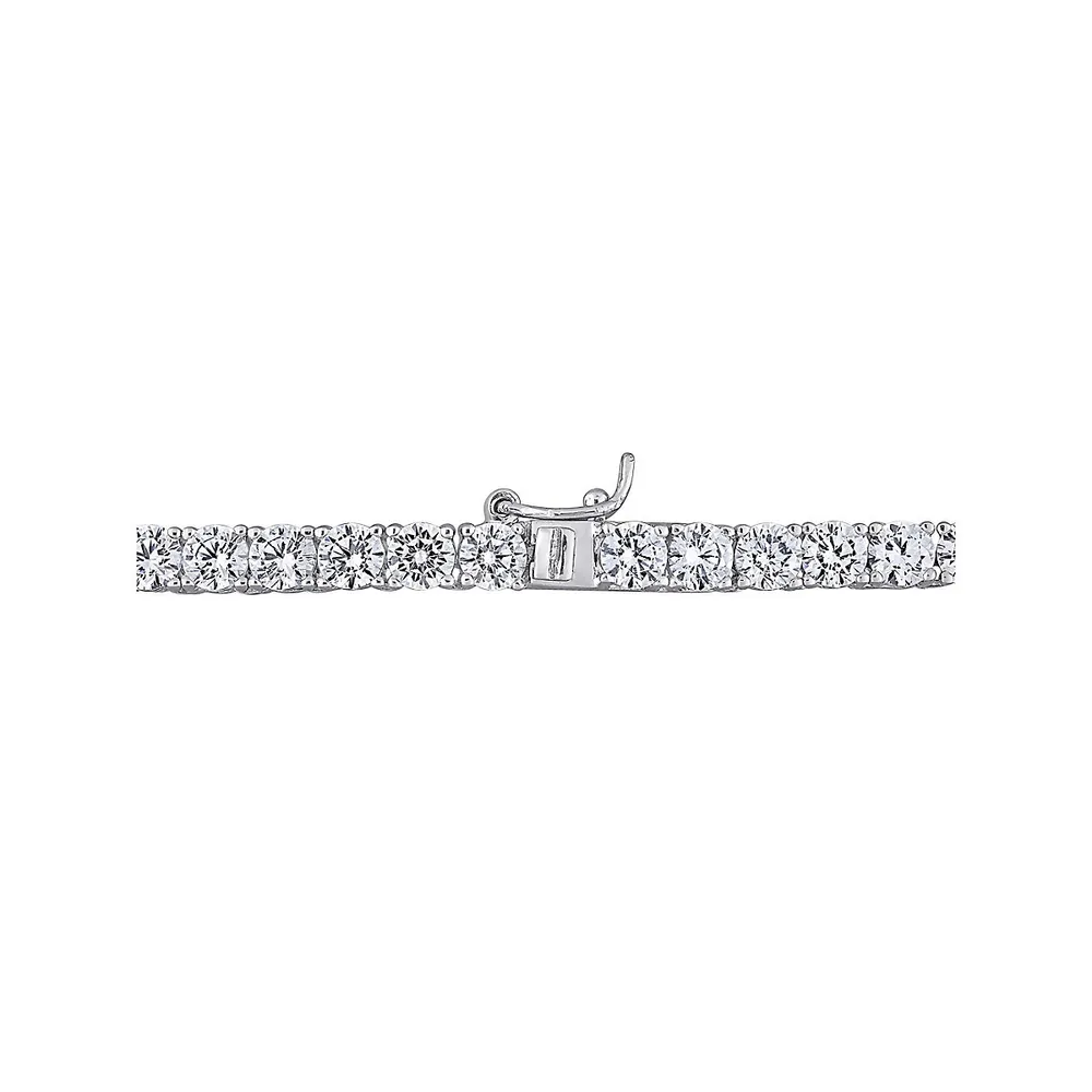 Sterling Silver & Cubic Zirconia Tennis Necklace - 17-Inch x 4.3MM