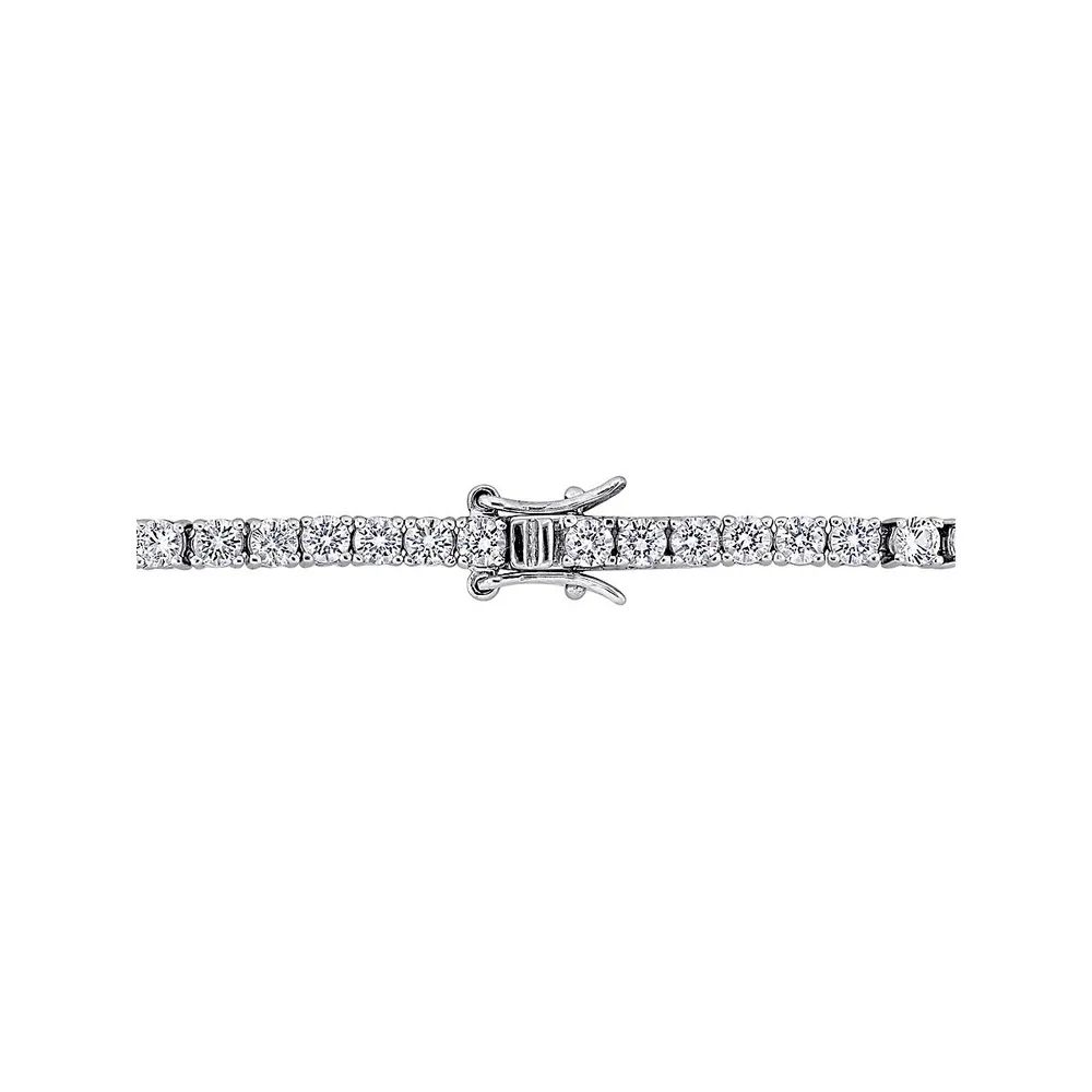 Sterling Silver & Cubic Zirconia Oval Tennis Bracelet - 7-Inch x 3.2MM