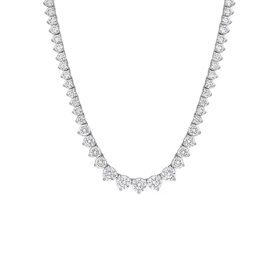 Sterling Silver & Cubic Zirconia Tennis Necklace - 16-Inch