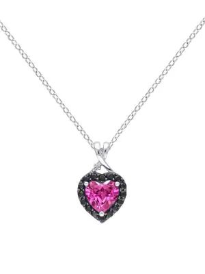 black spinel heart pendant