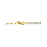 Goldplated & Cubic Zirconia Tennis Bracelet - 7.5-Inch x 3.3MM