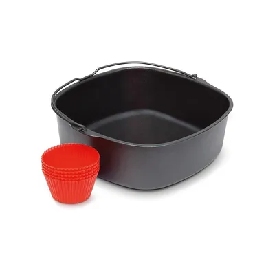 Airfryer Baking Pan & Silicone Cups Set